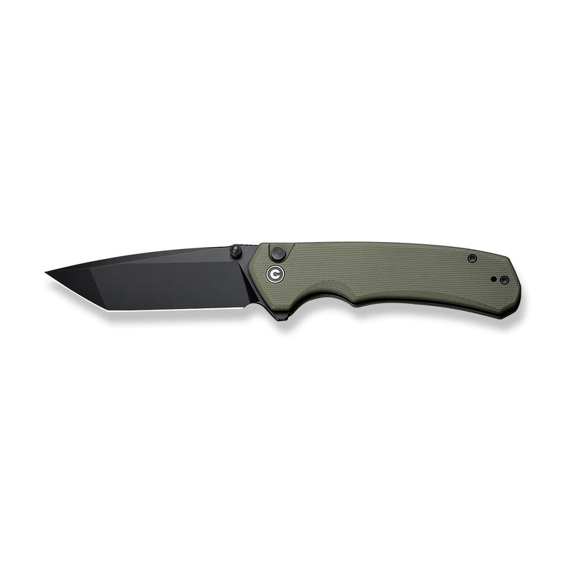 CIVIVI Button Lock Brazen Flipper & Thumb Stud Knife G10 Handle (3.46" 14C28N Blade) C19059C-2