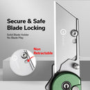 CIVIVI Elementum Utility Thumb Stud & Button Lock Knife Green Aluminum Handle (2.26" Stonewashed S/S Blade Holder & Plain 6Cr Blade) C23039B-3, With 3Pcs Extra Blades