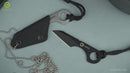 CIVIVI Gramis Fixed Blade Knife (1.02" 14C28N Blade), With 1PC Black Kydex Sheath, 1PC Plain Bead Chain & 1PC Black Lanyard C23004-2