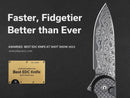 CIVIVI Button Lock Elementum II Pocket Knife Carbon Fiber & G10 Handle (2.96" Damascus Blade) C18062PB-DS1