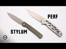 CIVIVI Stylum Front Flipper & Slip Joint Knife Micarta Handle (2.96" 10Cr15CoMoV Blade) C20010B-A