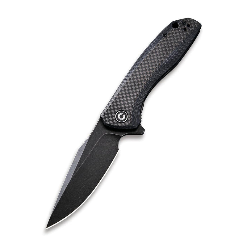 CIVIVI Baklash Flipper Knife G10 With Carbon Fiber Overlay Handle (3.5" 9Cr18MoV Blade) C801I - CIVIVI