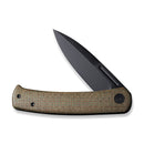 CIVIVI Cetos Flipper Knife Micarta With Stainless Steel Handle (3.48" 14C28N Blade) C21025B-3