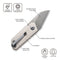 CIVIVI Ki-V Slip Joint Knife G10 Handle (1.55" 9Cr18MoV Blade) C2108C