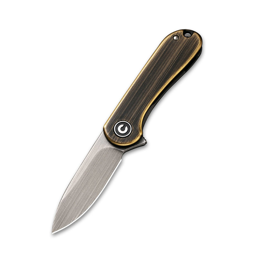  CIVIVI Mini Elementum Flipper Pocket Knife, Small folding Knife  with 1.83 14C28N Blade, Brass and Stainless Steel Handle C18062Q-1 : Tools  & Home Improvement
