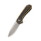 CIVIVI Mini Elementum Flipper Knife Brass Handle (1.83" 14C28N Blade) C18062Q-1