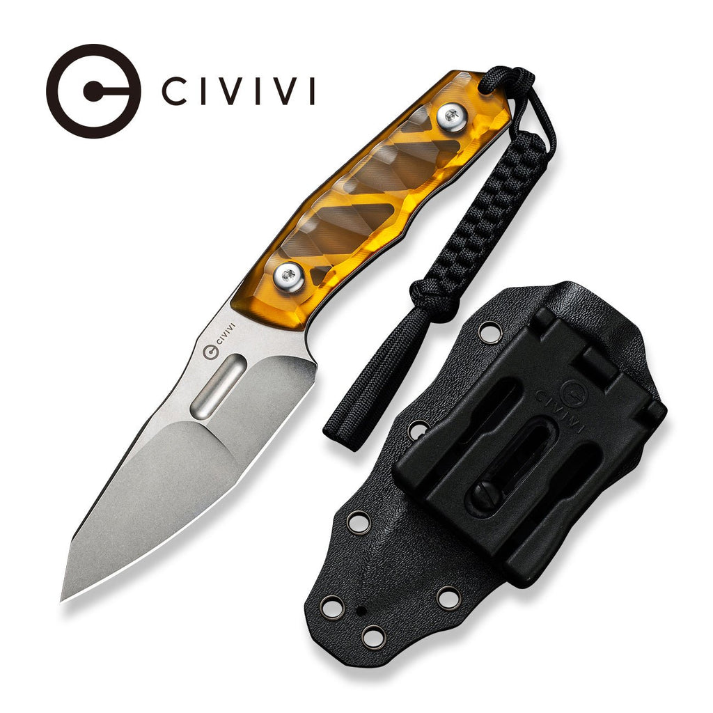 Civivi Elementum – Leaf Scroll – Deep Laser Engraved Titanium Knife Scales  – EDC Gear – Knife Install Optional – DNA LASERING