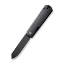 CIVIVI Sendy Flipper Knife Milled Black G10 Handle (2.83" Black Stonewashed Nitro-V Blade) C21004B-2, Includes 1PC Steel Tweezers & Toothpick In The Handle