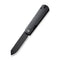 CIVIVI Sendy Flipper Knife Milled Black G10 Handle (2.83" Black Stonewashed Nitro-V Blade) C21004B-2, Includes 1PC Steel Tweezers & Toothpick In The Handle