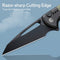 CIVIVI Sentinel Strike Flipper & Button Lock Knife Black Aluminum Handle With OD Green FRN Integral Spacer (3.7" Black K110 Blade) C22025B-3