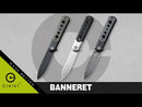 CIVIVI Banneret Flipper Knife Stainless Steel & Micarta Handle (3.48" Nitro-V Blade) C20040D-1