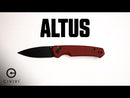 CIVIVI Altus Button Lock & Thumb Stud Knife Micarta Handle (2.97" Damascus Blade) C20076-DS1