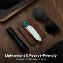 CIVIVI Brr15 Light Flipper Knife Teal Green & White G10 Handle (3.2" Satin Finished Nitro-V Blade) C25063-4