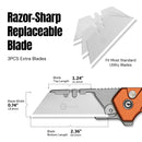 CIVIVI Pulsara Utility Flipper & Button Lock Knife Orange Aluminum Handle (2.44" Stonewashed S/S Blade Holder & Plain 6Cr13 Blade) C24041F-3