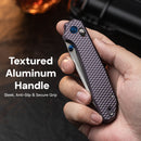 CIVIVI ELITE Tessera Thumb Stud & Crossbar Lock Knife Diamond Patterned Purple Aluminum Handle (3.37" Satin Finished CPM S35VN Blade) CE26029-2