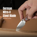 CIVIVI Baby Banter Slip Joint Thumb Stud Knife Guibourtia Wood Handle (2.34" Satin Finished Nitro-V Blade) C25066A-2