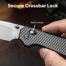 CIVIVI ELITE Tessera Thumb Stud & Crossbar Lock Knife Diamond Patterned Gray Aluminum Handle (3.37" Satin Finished CPM S35VN Blade) CE26029-1