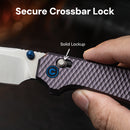 CIVIVI ELITE Tessera Thumb Stud & Crossbar Lock Knife Diamond Patterned Purple Aluminum Handle (3.37" Satin Finished CPM S35VN Blade) CE26029-2