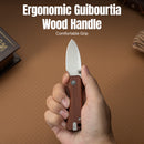 CIVIVI Baby Banter Slip Joint Thumb Stud Knife Guibourtia Wood Handle (2.34" Satin Finished Nitro-V Blade) C25066A-2