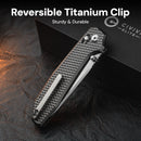 CIVIVI ELITE Tessera Thumb Stud & Crossbar Lock Knife Diamond Patterned Gray Aluminum Handle (3.37" Satin Finished CPM S35VN Blade) CE26029-1