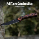 CIVIVI Carveth Hunting Fixed Blade Knife Orange & Black G10 Handle (3.59" Black Stonewashed AEB-L Blade) C25040-2, With 1PC Black Lanyard, Black Kydex Sheath & T-Clip