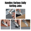 CIVIVI Pulsara Utility Flipper & Button Lock Knife Gray Aluminum Handle (2.44" Stonewashed S/S Blade Holder & Plain 6Cr13 Blade) C24041F-4