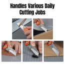 CIVIVI Pulsara Utility Flipper & Button Lock Knife Orange Aluminum Handle (2.44" Stonewashed S/S Blade Holder & Plain 6Cr13 Blade) C24041F-3
