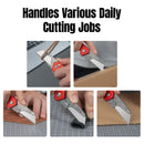 CIVIVI Pulsara Utility Flipper & Button Lock Knife Red Aluminum Handle (2.44" Stonewashed S/S Blade Holder & Plain 6Cr13 Blade) C24041F-2