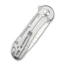 CIVIVI Elementum Flipper Knife Polished Clear Lexan Handle (2.96" Satin Finished Nitro-V Blade) C18062AM Sample1