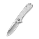CIVIVI Elementum Flipper Knife Polished Clear Lexan Handle (2.96" Satin Finished Nitro-V Blade) C18062AM Sample1