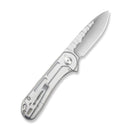 CIVIVI Elementum Flipper Knife Polished Clear Lexan Handle (2.96" Satin Finished Nitro-V Blade) C18062AM Sample1