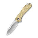 CIVIVI Elementum Flipper Knife Polished Yellow Ultem Handle (2.96" Satin Finished Nitro-V Blade) C18062AM Sample2