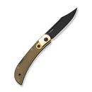 CIVIVI Rustic Gent XL Lockback Knife Ultem With Brass Bolsters (3.48" Black Stonewashed Nitro-V Blade ) C19010GA Sample1