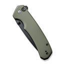 CIVIVI Button Lock Brazen Flipper & Thumb Stud Knife OD Green G10 Handle (3.46" Black 14C28N Blade) C19059C-2