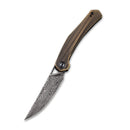 CIVIVI Lazar Front Flipper Knife Brass Handle (3.31" Damascus Blade) C20013-DS2 - CIVIVI