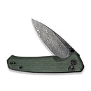 CIVIVI Altus Button Lock & Thumb Stud Knife Micarta Handle (2.97" Damascus Blade) C20076 - DS1 - CIVIVI