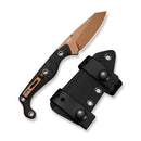 CIVIVI SŌKN Fixed Blade Knife Black G10 Handle (2.82" Bronze Stonewashed Nitro-V Blade) C22027C Sample1