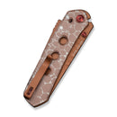 CIVIVI Vision FG Thumb Stud & Superlock Knife Polished Clear Lexan Handle (3.54" Brown S35VN Blade) C22036C-2026 BS1