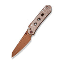 CIVIVI Vision FG Thumb Stud & Superlock Knife Polished Clear Lexan Handle (3.54" Brown S35VN Blade) C22036C-2026 BS1