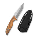 CIVIVI Grym Fixed Blade Knife Olive Wood Handle (4.47" Satin Finished Nitro-V Blade) C25014A Sample1