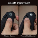CIVIVI Vyrent Flipper & Thumb Stud Knife Black G10 Contoured Handle (3.48" Black Stonewashed Nitro-X7 Blade) C25037-1