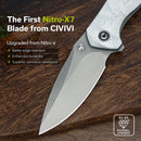 CIVIVI Vyrent Flipper & Thumb Stud Knife G10 With Aluminum Foil Contoured Handle (3.48" Stonewashed Nitro-X7 Blade) C25037B-1