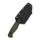 CIVIVI Pending Fixed Blade Knife OD Green G10 Handle (3.76" Black Stonewashed 14C28N Blade) C25053 Sample1, With 1PC Black Kydex Sheath & T-Clip