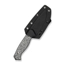 CIVIVI Pending Fixed Blade Knife Black / White Micarta Handle (3.76" Satin Finished 14C28N Blade) C25053 Sample2, With 1PC  Black Kydex Sheath & T-Clip