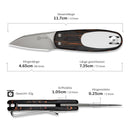 CIVIVI Purr Flipper & Slip Joint Knife Orange, Black & White G10 Handle (1.83" Stonewashed Nitro-V Blade ,With 1PC Black Lanyard) C25054-5, Each Handle Features Random Color Distribution