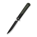 CIVIVI Estoc Flipper Knife G10 /  Canvas Micarta Handle (4.1" Black Stonewashed Nitro-X7 Blade, Satin Flat) C26009 Sample1