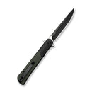 CIVIVI Estoc Flipper Knife G10 /  Canvas Micarta Handle (4.1" Black Stonewashed Nitro-X7 Blade, Satin Flat) C26009 Sample1