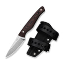 CIVIVI The Flydown Fixed Blade Knife Black/ Burgundy G10 Handle (2.74" Satin Finished 14C28N Blade) C26015 Sample1