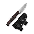 CIVIVI The Flydown Fixed Blade Knife Black/ Burgundy G10 Handle (2.74" Satin Finished 14C28N Blade) C26015 Sample1
