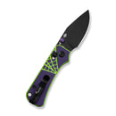 CIVIVI Baby Banter 2 - Spooky Thumb Stud & Crossbar Lock Knife Purple and Green G10 Handle (2.34" Black Stonewashed 14C28N Blade) C24074B-1